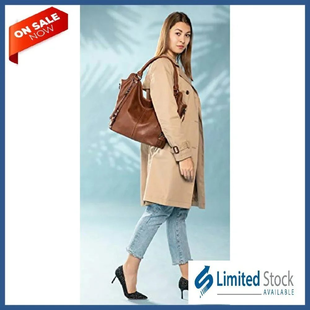 Large Faux Leather Hobo Tote with Detachable Holster Crossbody Shoulder Bag